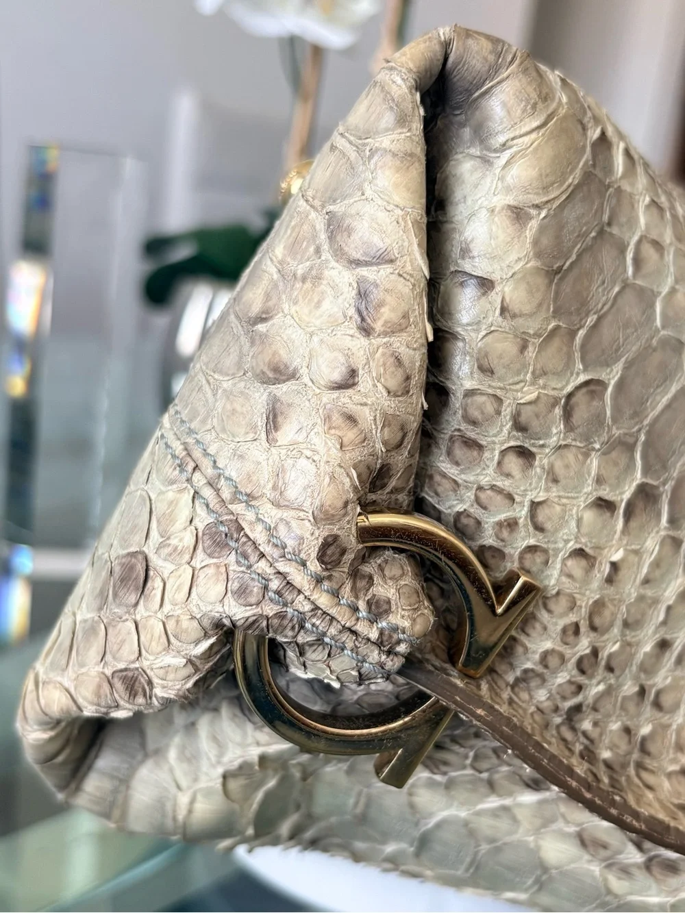 Salvatore Ferragamo Sofia Python Satchel